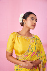 Jia Yellow Hand Embroidered Blouse